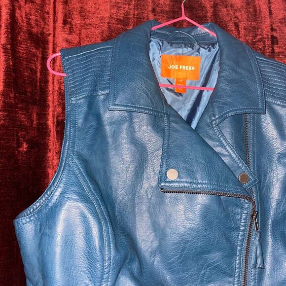 π Bundle Deal: 4 for $20! π Teal blue grunge rocker vest L - Picture 11 of 12